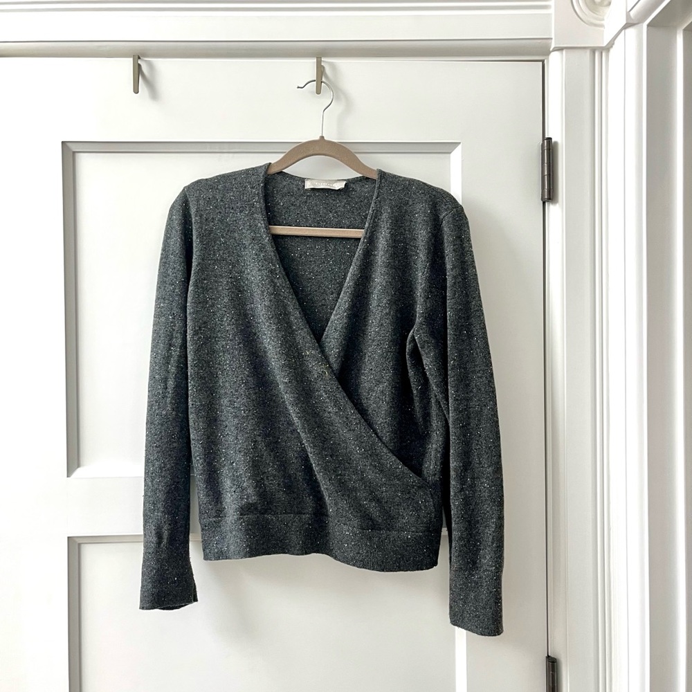 Everlane Cashmere Women's Gray Wrap Sweater